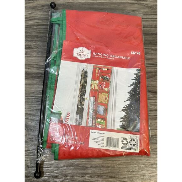 New - Holiday Time Hanging Organizer- Various Accessories/Gift Wrap - 18.5 X 62” - Picture 1 of 4